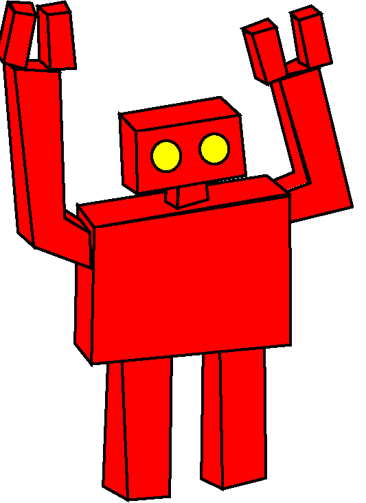 red robot.